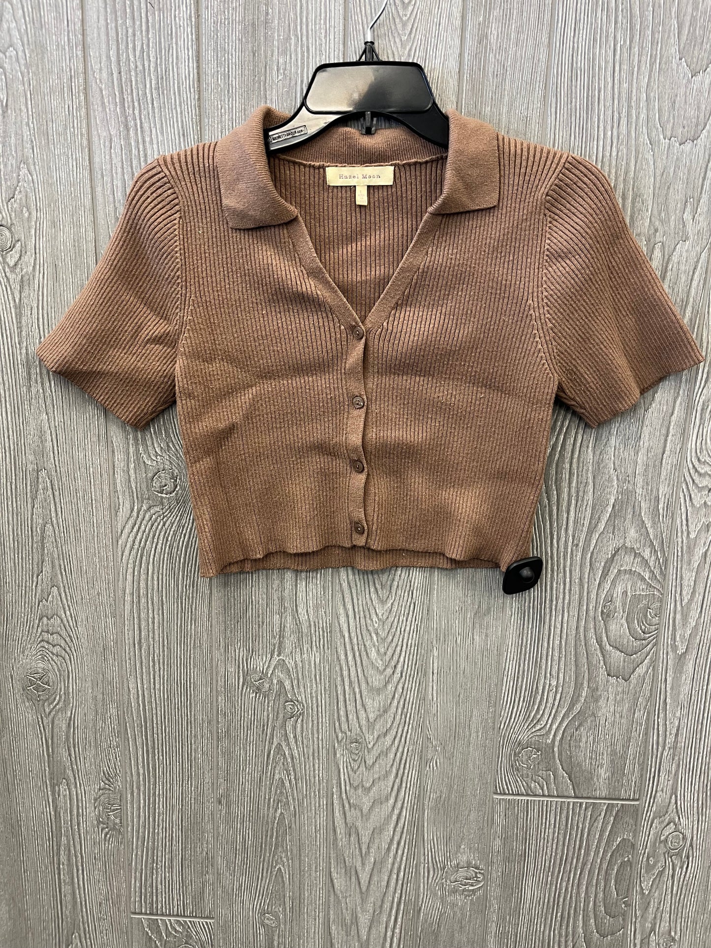 Top Short Sleeve By Clothes Mentor In Brown, Size: L