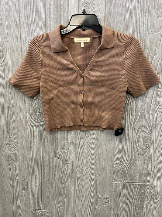 Top Short Sleeve By Clothes Mentor In Brown, Size: L