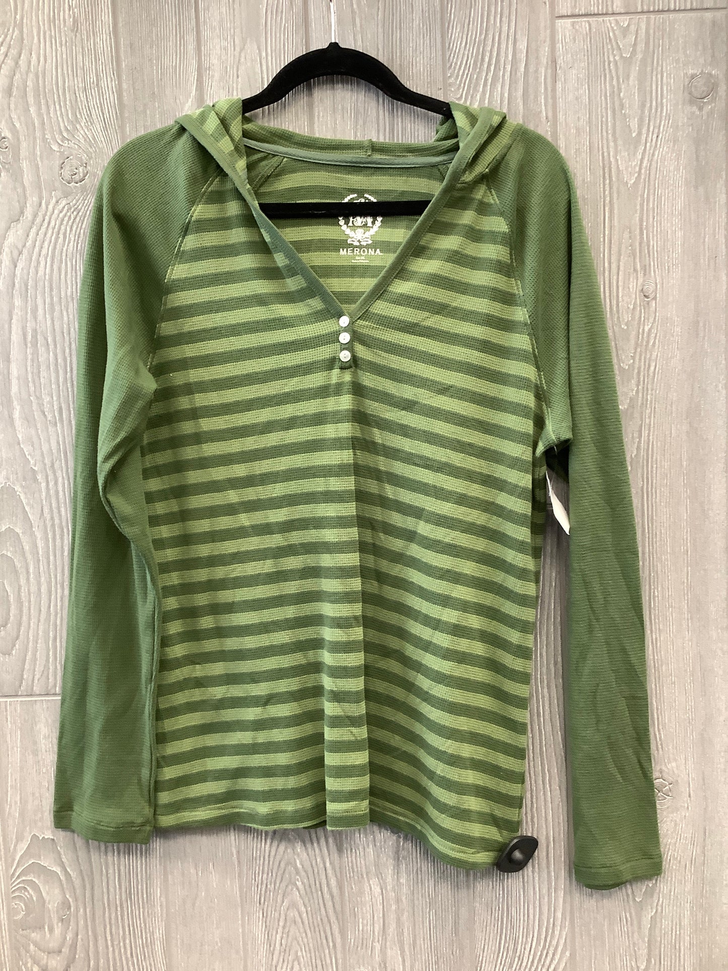 Top Long Sleeve By Merona In Green, Size: Xxl