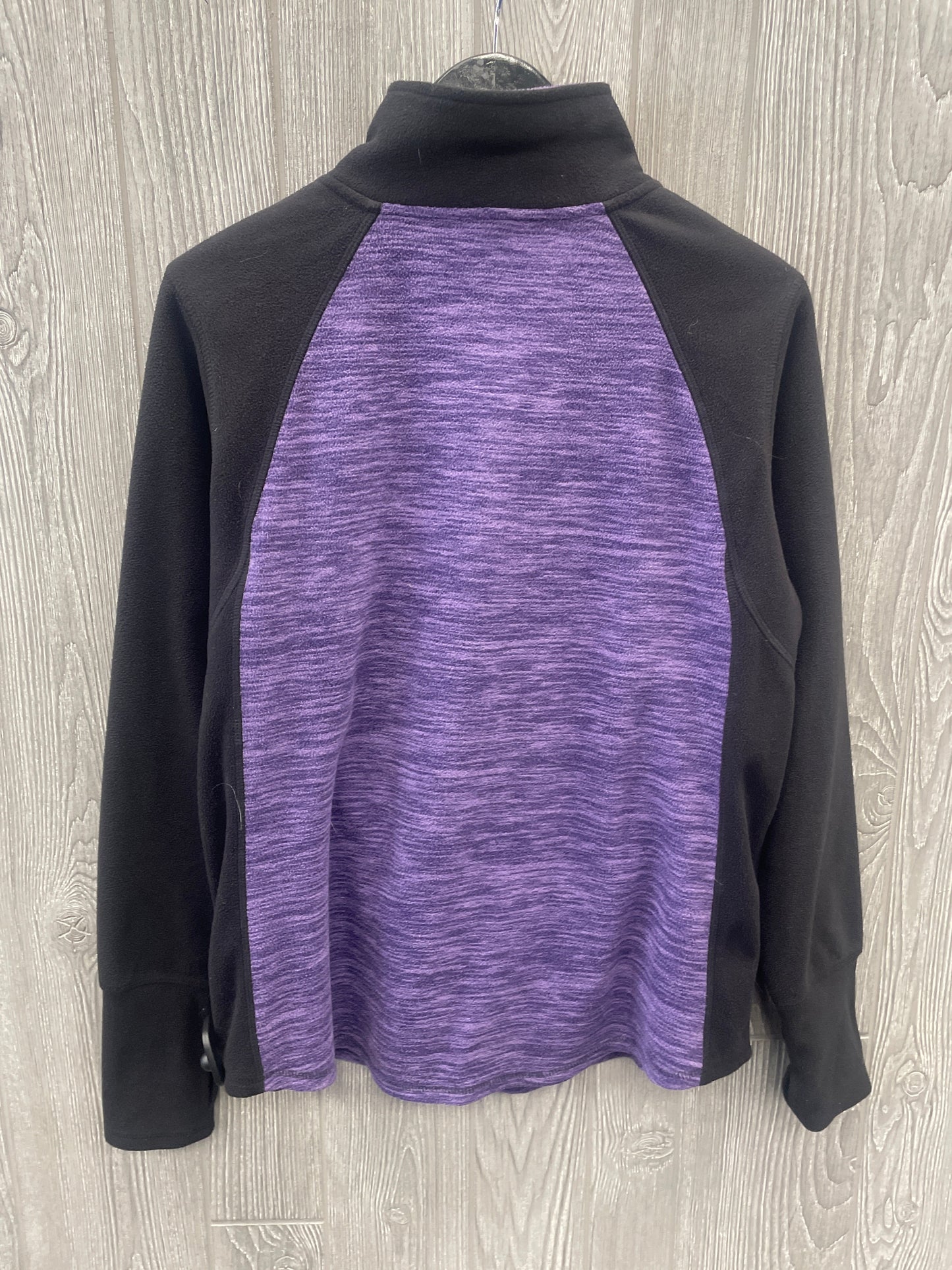 Athletic Top Long Sleeve Collar By St Johns Bay In Purple, Size: M