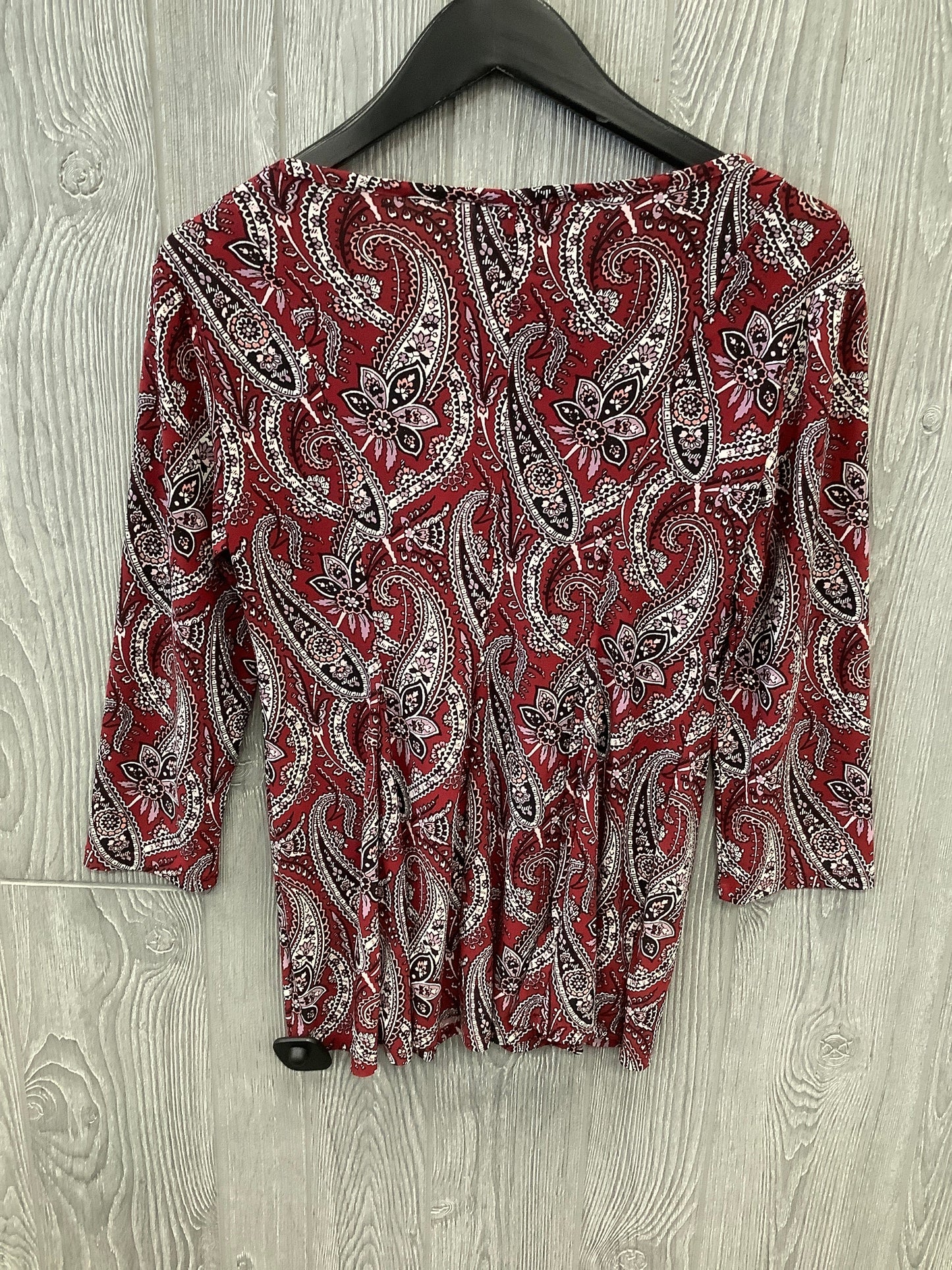 Blouse Long Sleeve By Roz And Ali In Red, Size: Xs