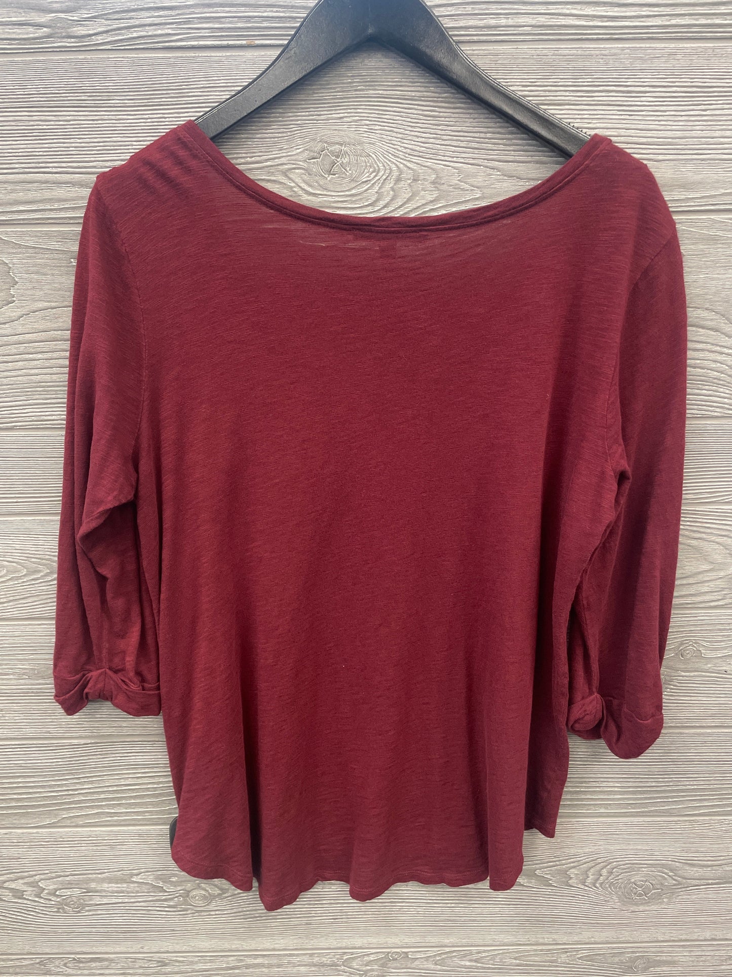 Top Long Sleeve By Express In Red, Size: L