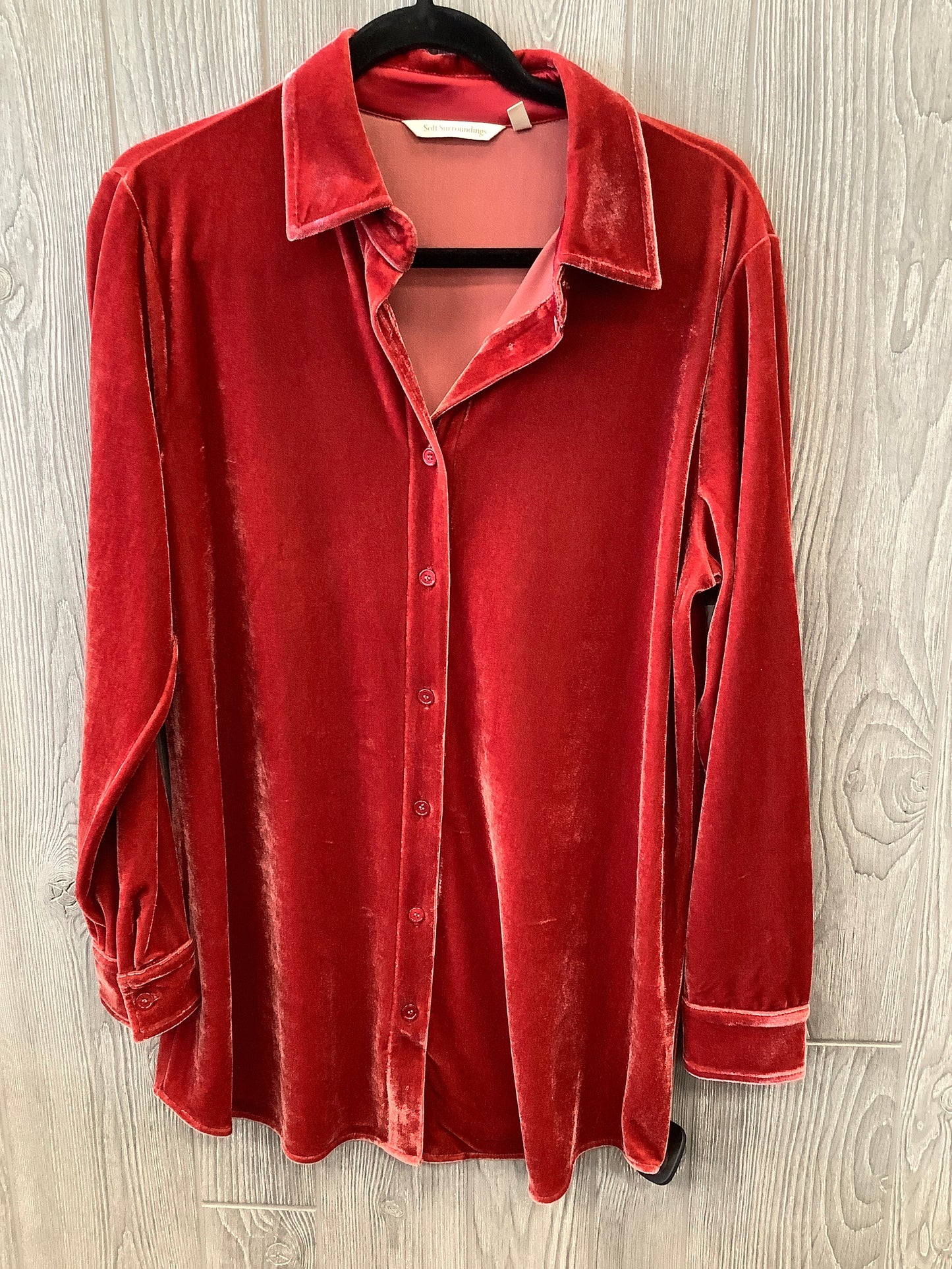 Top Long Sleeve By Soft Surroundings In Red, Size: S