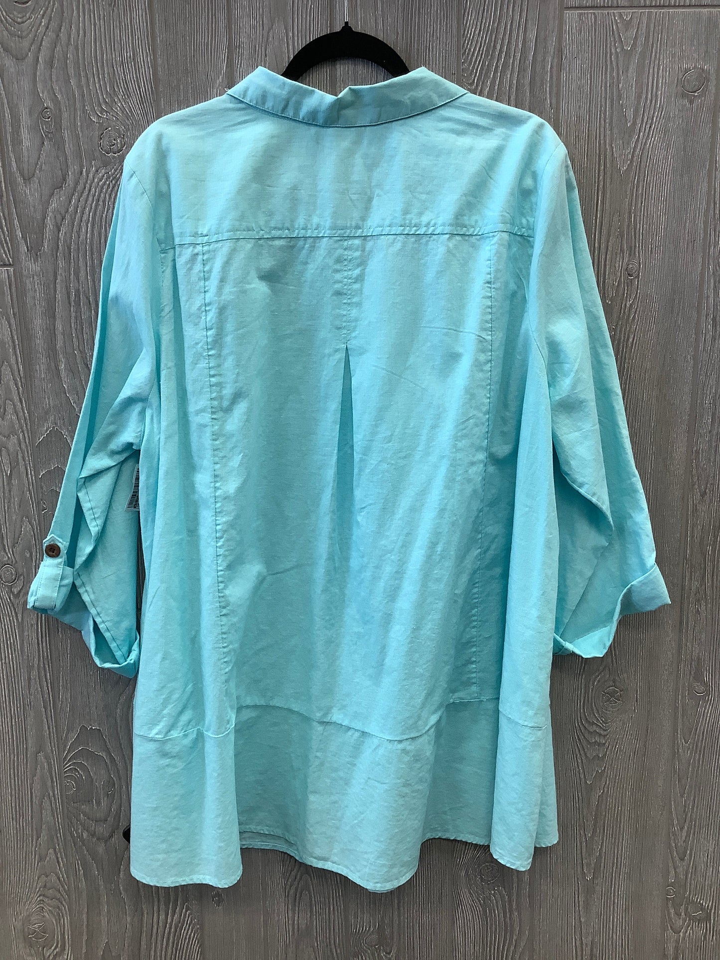 Top Long Sleeve By Kim Rogers In Blue, Size: 2x