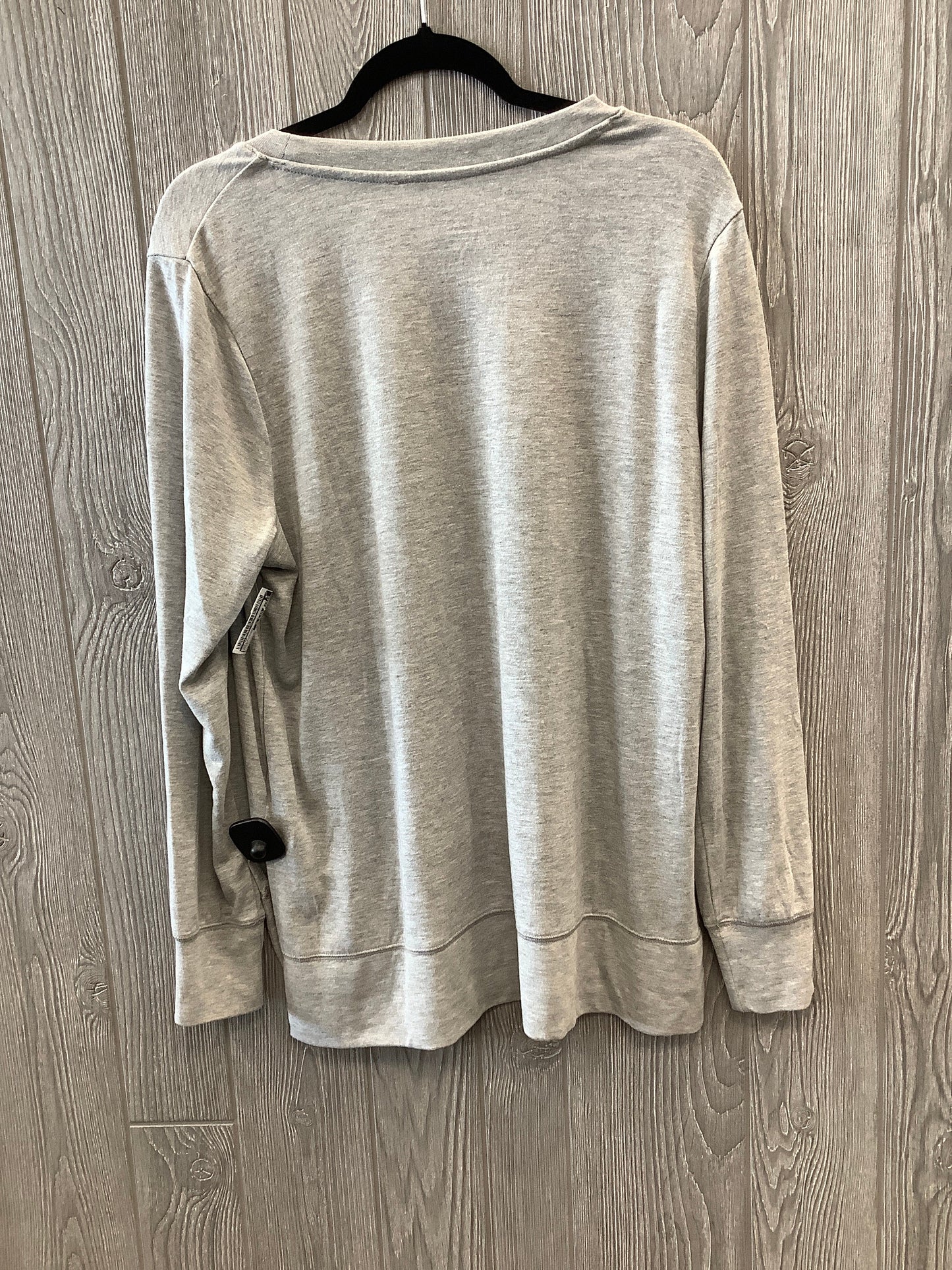 Top Long Sleeve By Clothes Mentor In Grey & Orange, Size: L