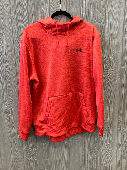 Athletic Sweatshirt Hoodie By Under Armour In Orange, Size: L