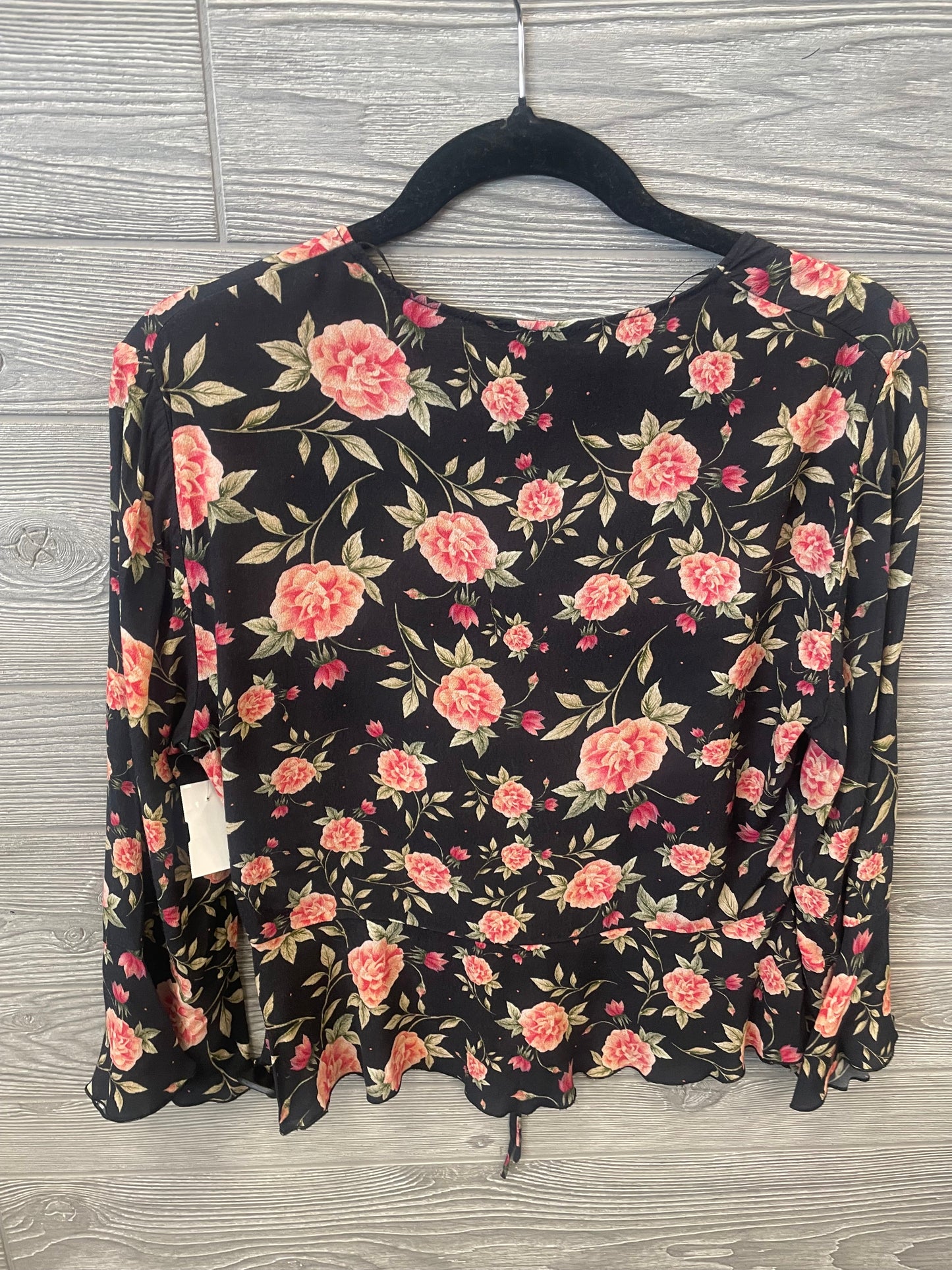 Blouse Long Sleeve By Zara Women In Floral Print, Size: L