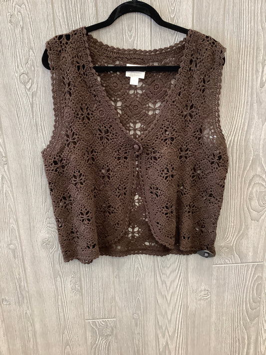 Vest Other By Christopher And Banks In Brown, Size: Xl