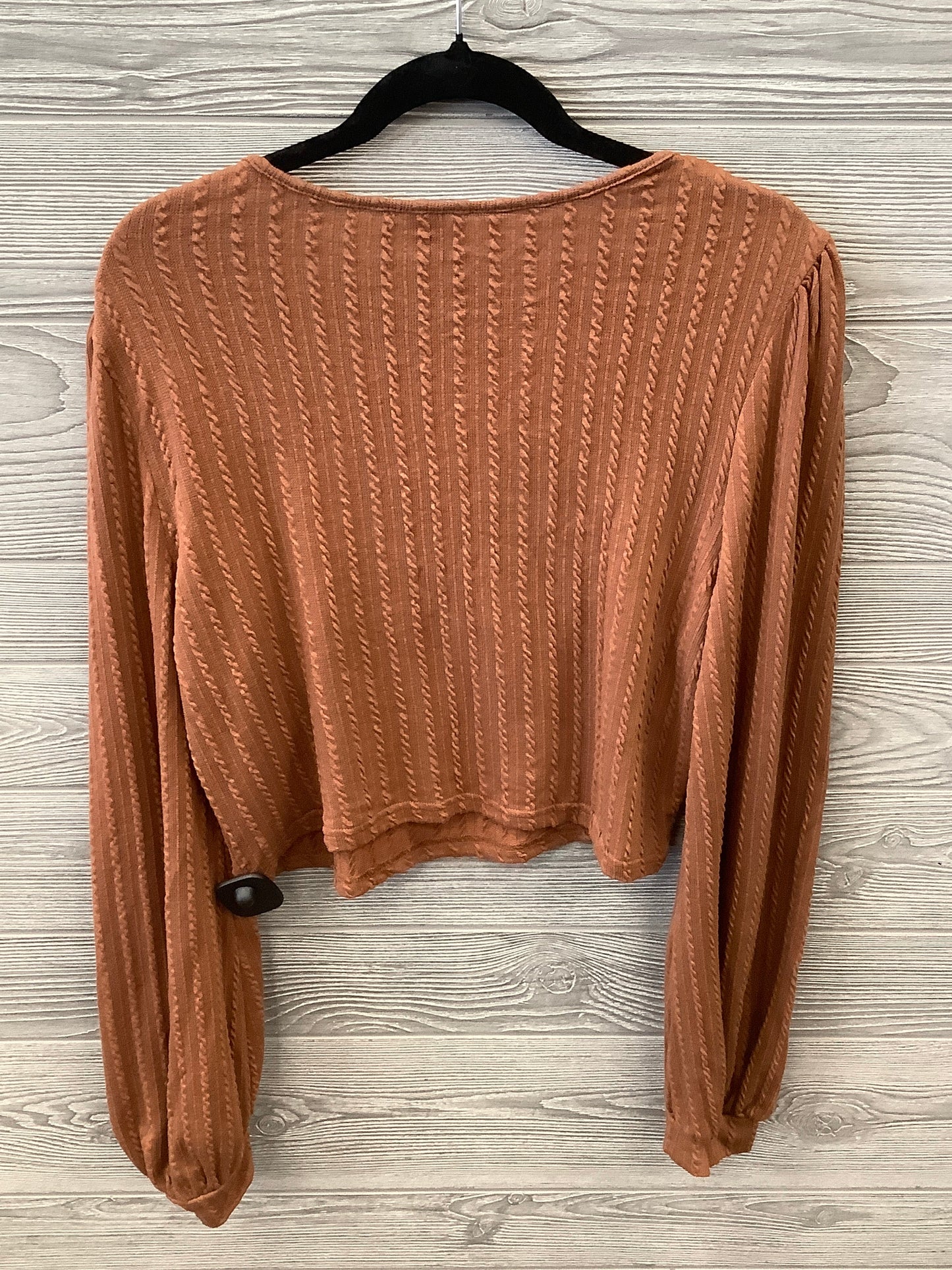 Top Long Sleeve By Shein In Brown, Size: 3x