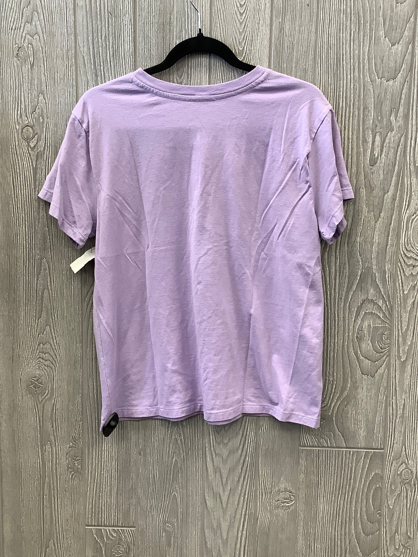 Athletic Top Short Sleeve By Champion In Purple, Size: L