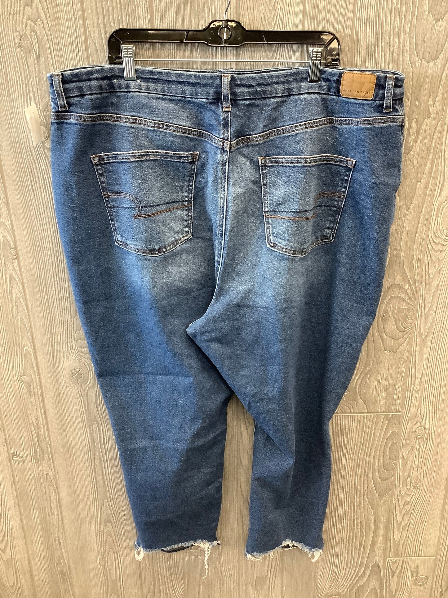 Jeans Cropped By American Eagle In Blue Denim, Size: 24