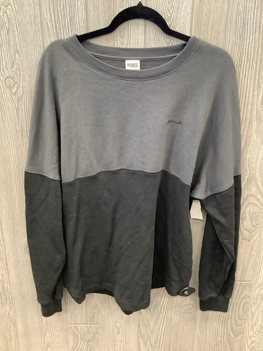 Top Long Sleeve By Pink In Grey, Size: M