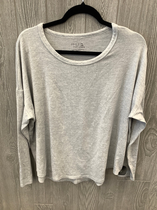 Top Long Sleeve By Time And Tru In Grey, Size: Xl