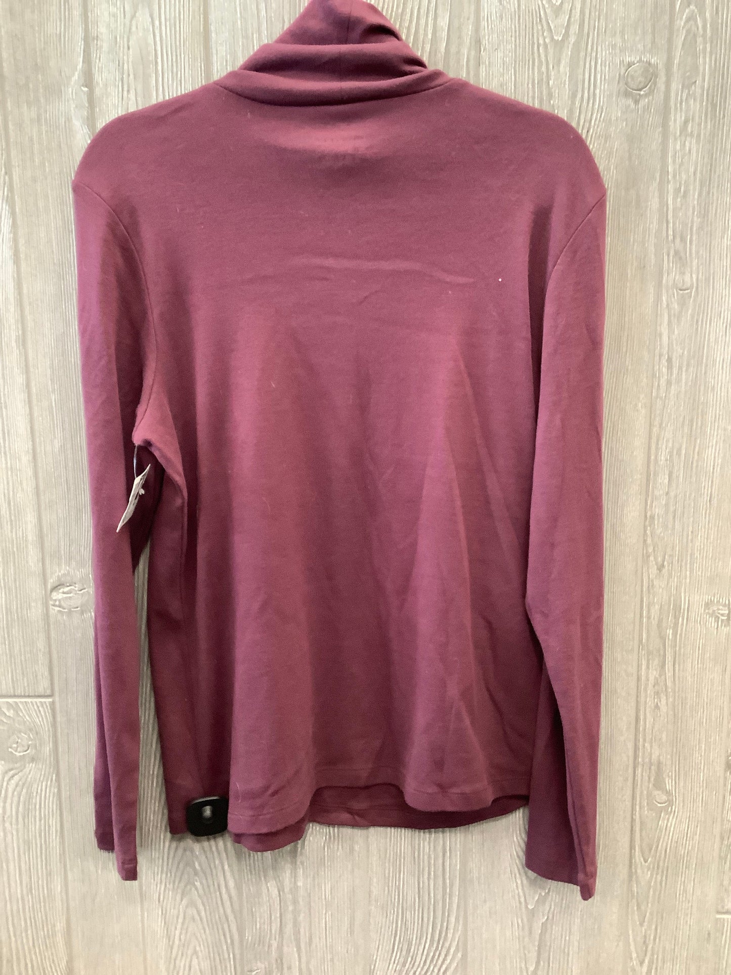 Top Long Sleeve Basic By Christopher And Banks In Purple, Size: L