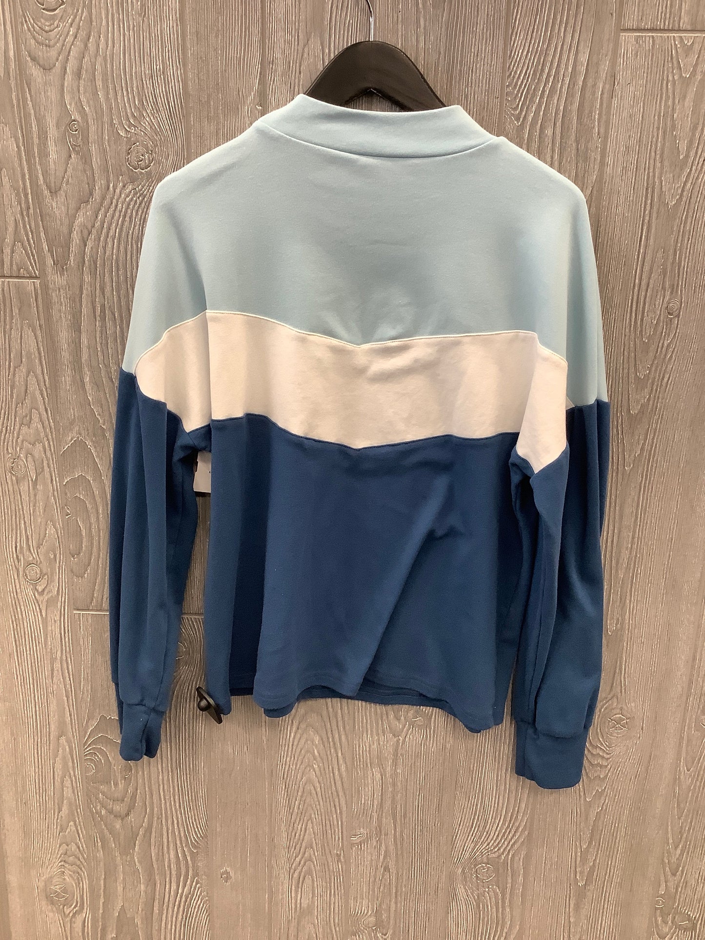 Sweatshirt Crewneck By Clothes Mentor In Blue & White, Size: L