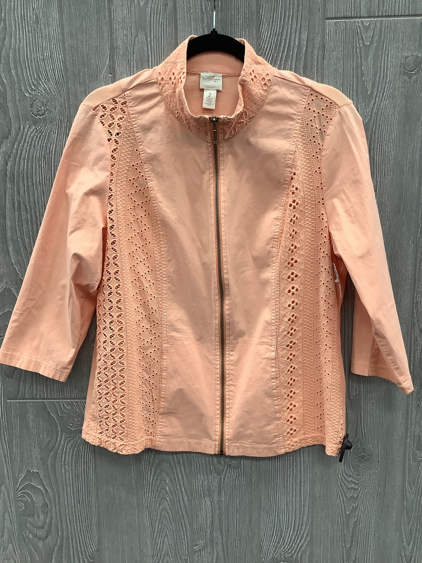 Jacket Other By Zenergy By Chicos In Orange, Size: L