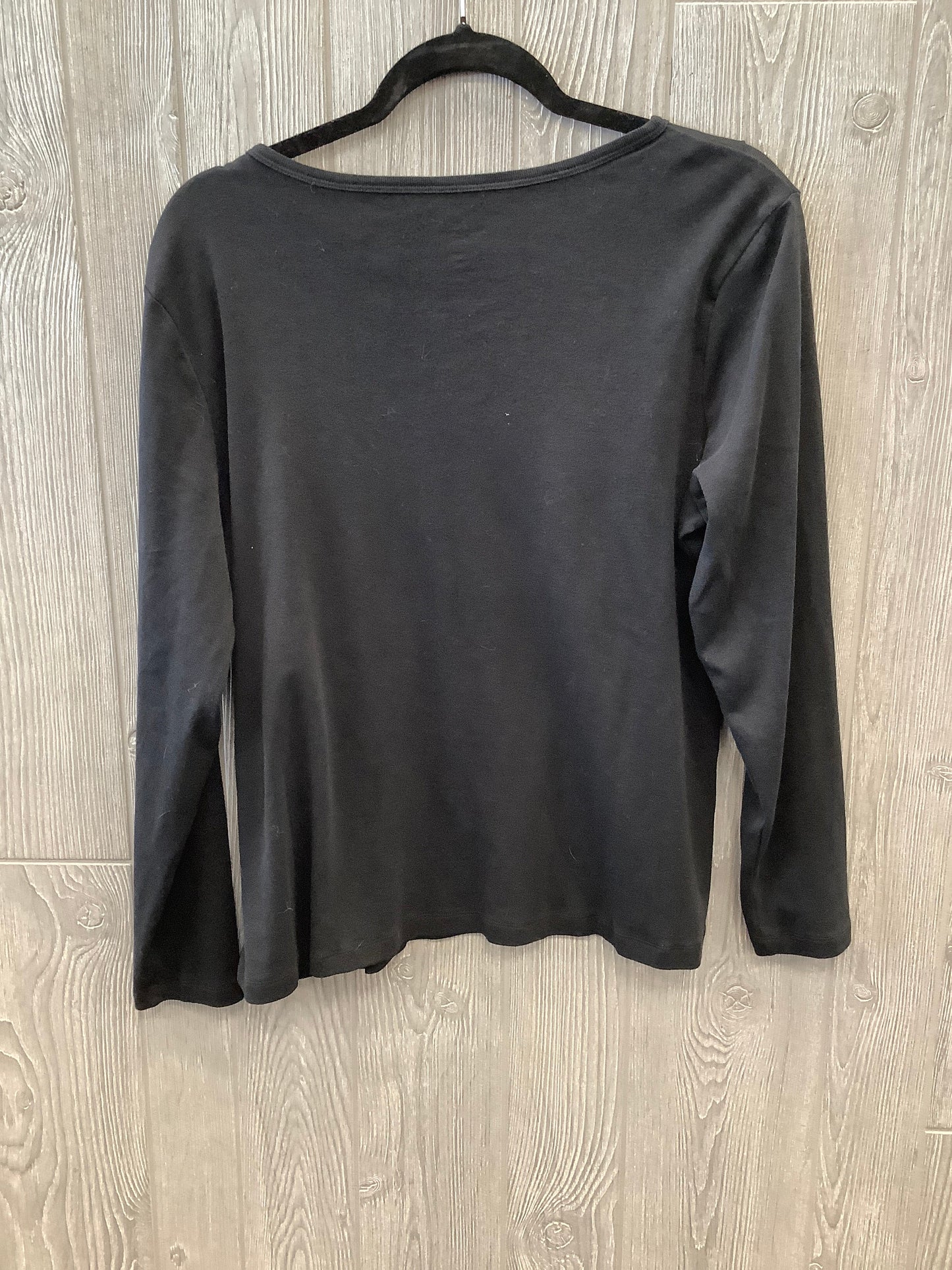 Top Long Sleeve Basic By St Johns Bay In Black, Size: Xlp