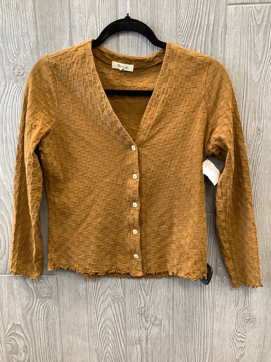 Top Long Sleeve By Madewell In Gold, Size: S