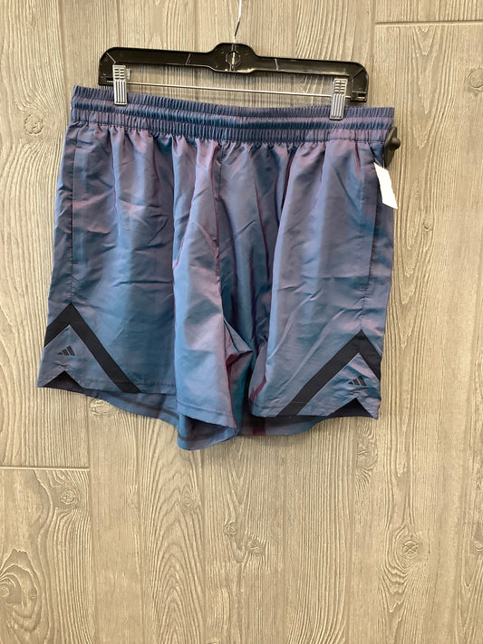 Athletic Shorts By Adidas In Blue, Size: L