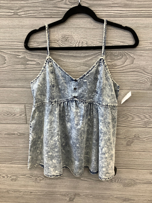 Top Sleeveless By Doe & Rae In Blue, Size: M