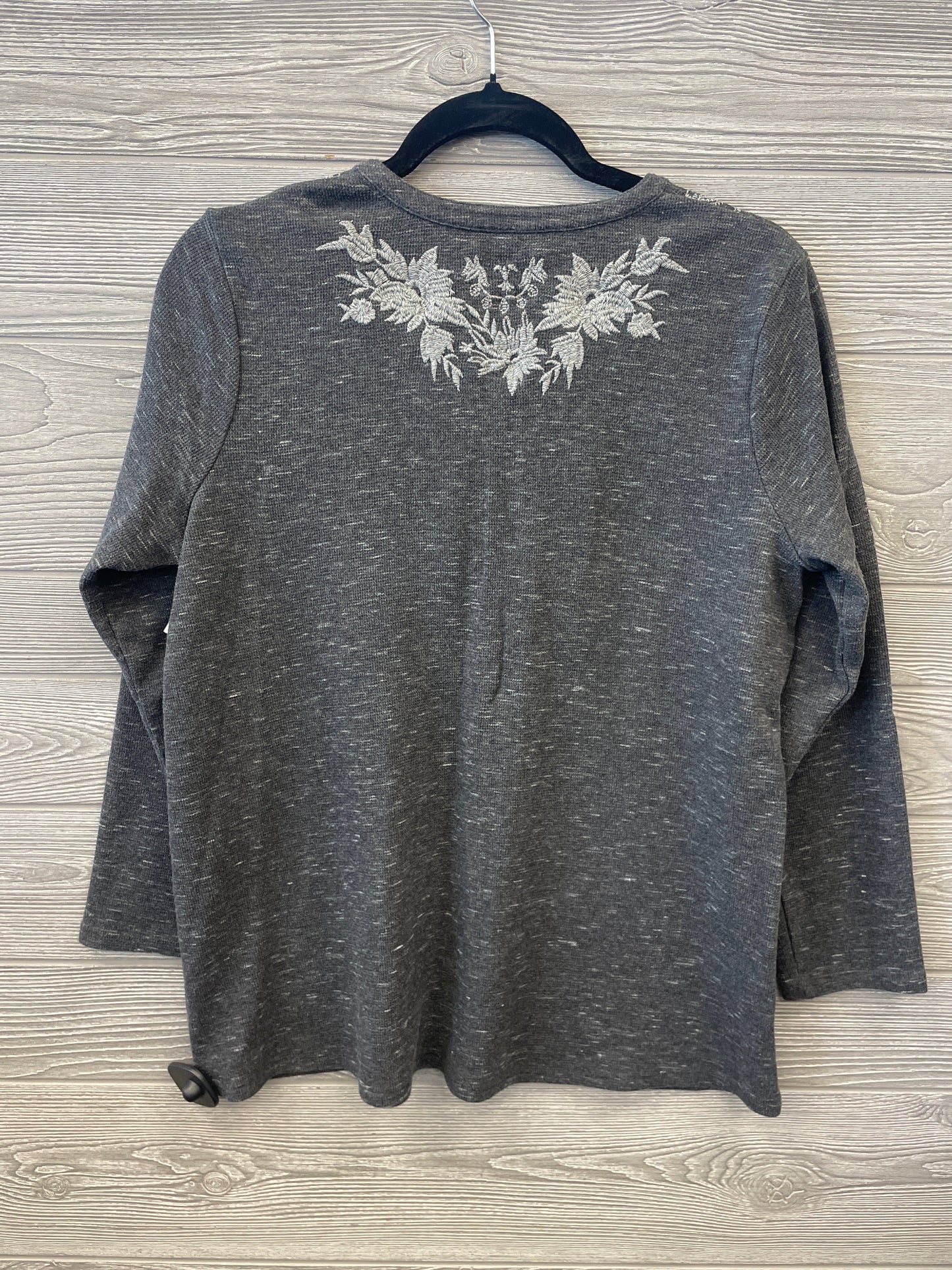 Top Long Sleeve By J. Jill In Grey, Size: Mp