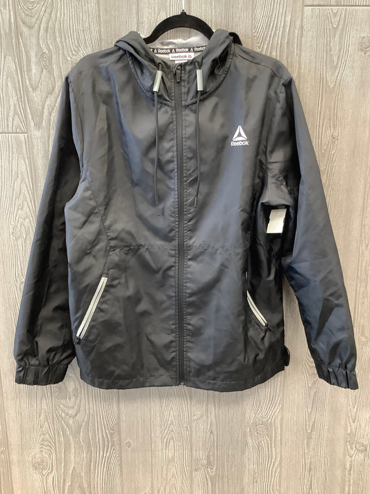 Jacket Windbreaker By Reebok In Black, Size: M