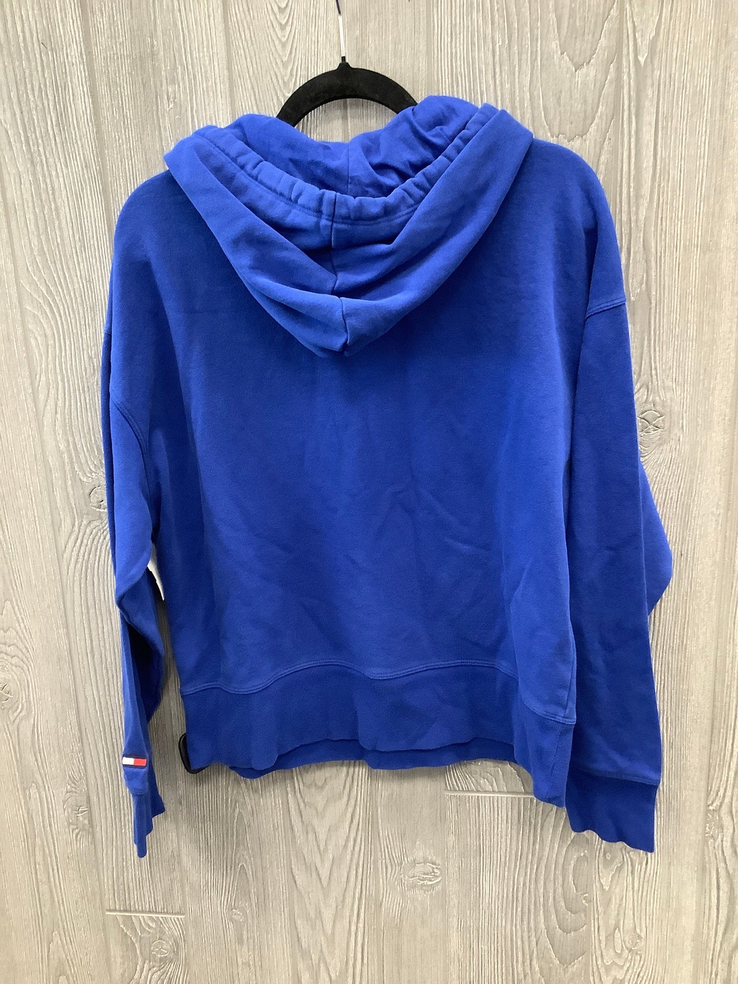 Sweatshirt Hoodie By Tommy Hilfiger In Blue, Size: L