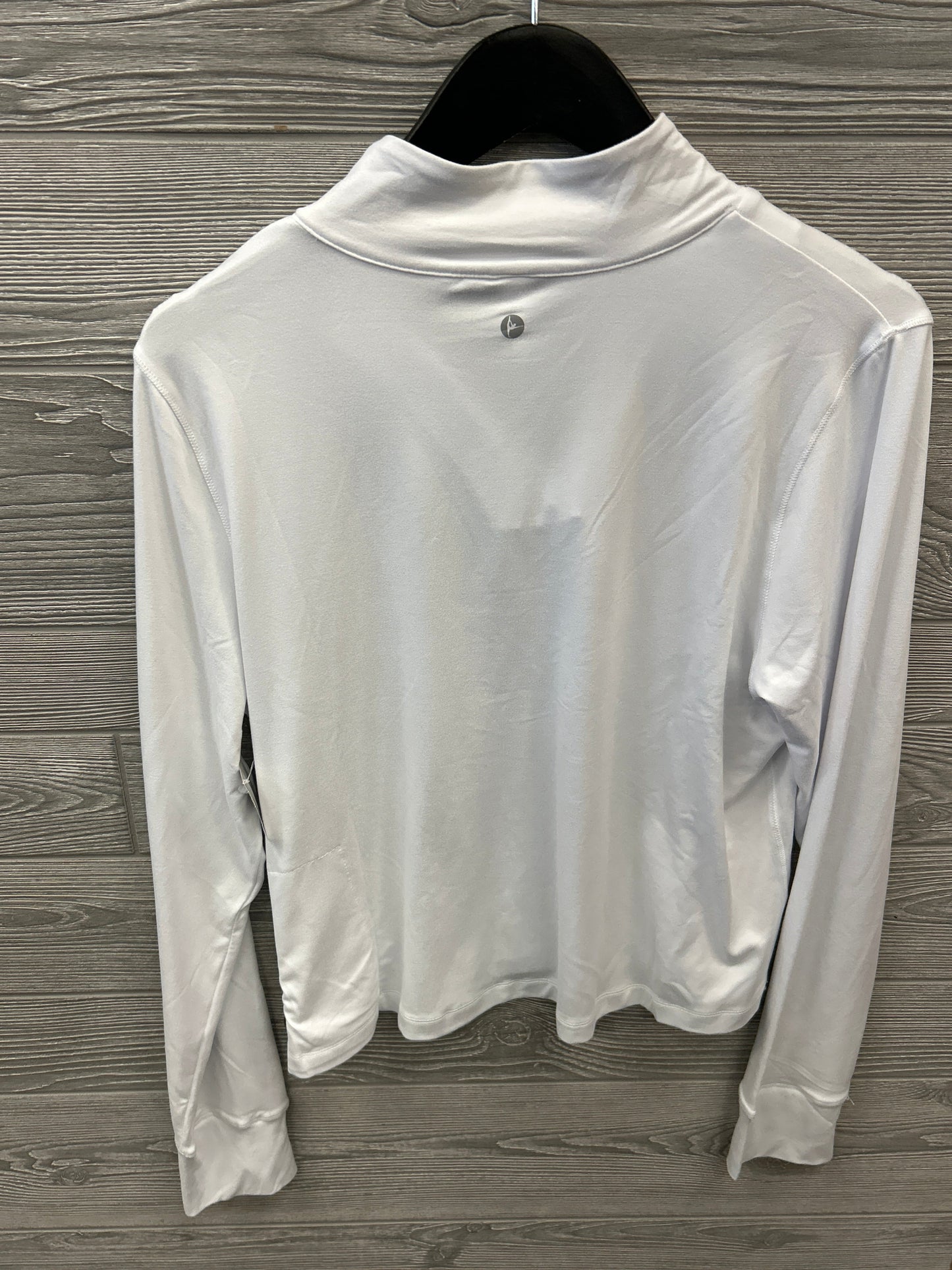 Athletic Top Long Sleeve Collar By 90 Degrees By Reflex In White, Size: M