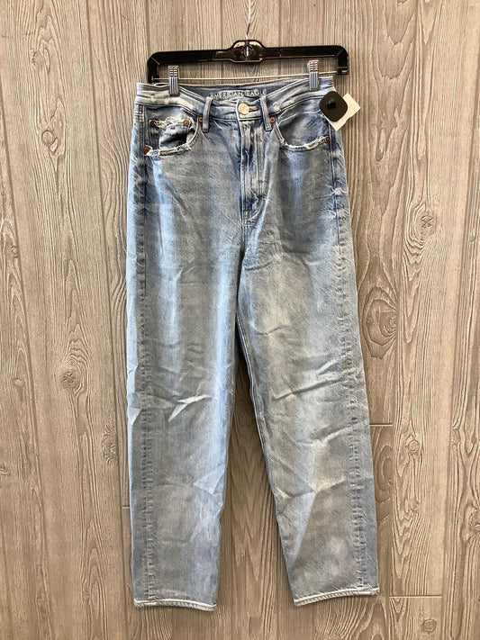 Jeans Wide Leg By American Eagle In Blue Denim, Size: 6