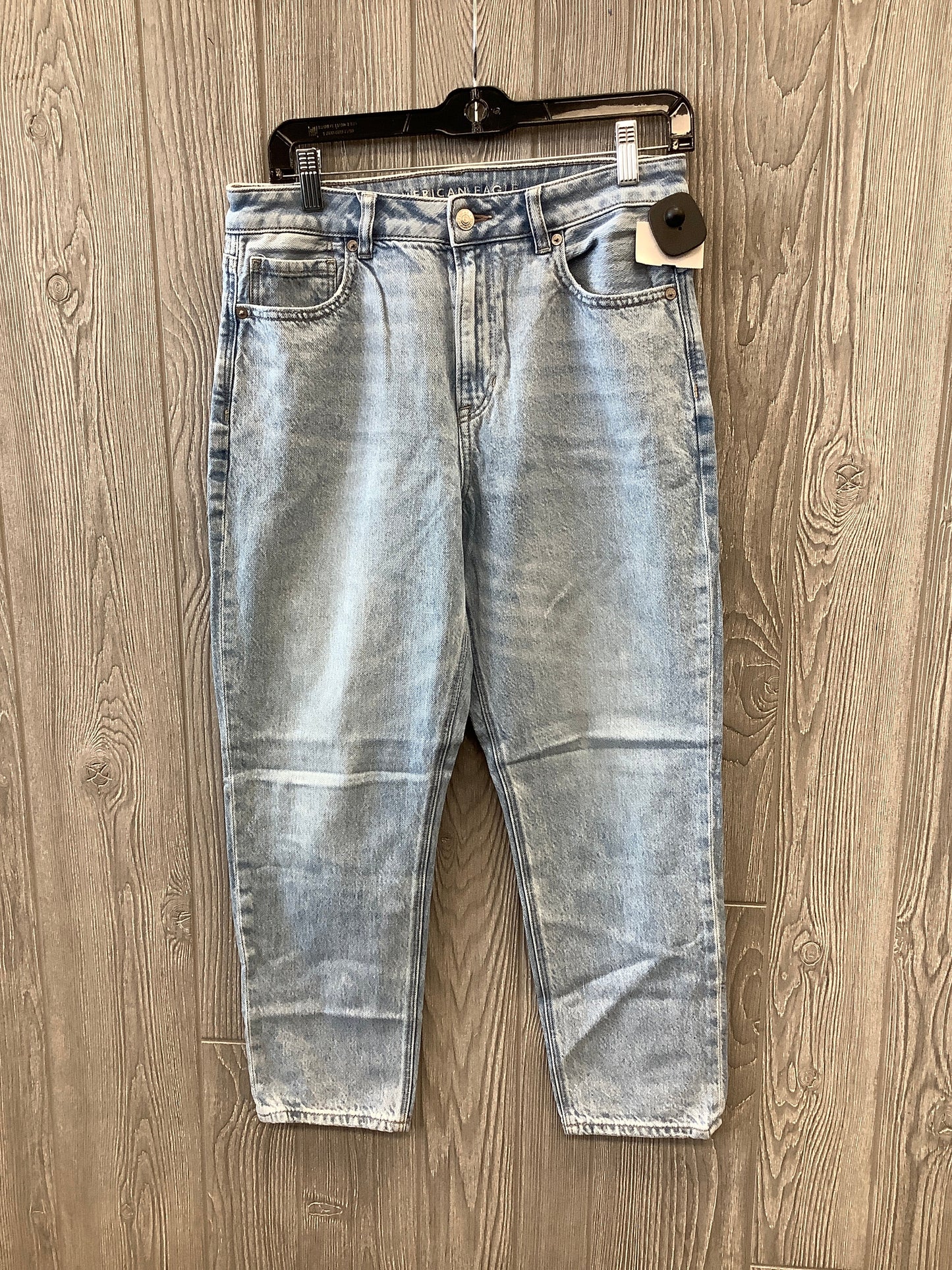 Jeans Straight By American Eagle In Blue Denim, Size: 8