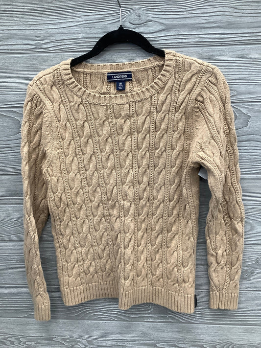 Sweater By Lands End In Tan, Size: M