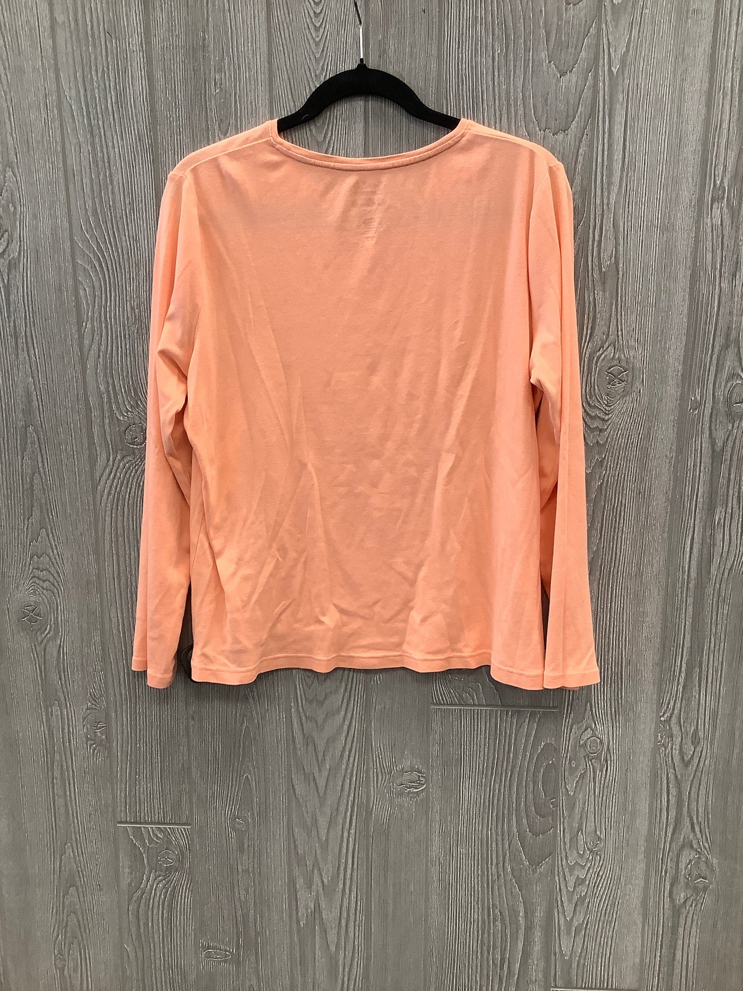 Top Long Sleeve Basic By Croft And Barrow In Coral, Size: L