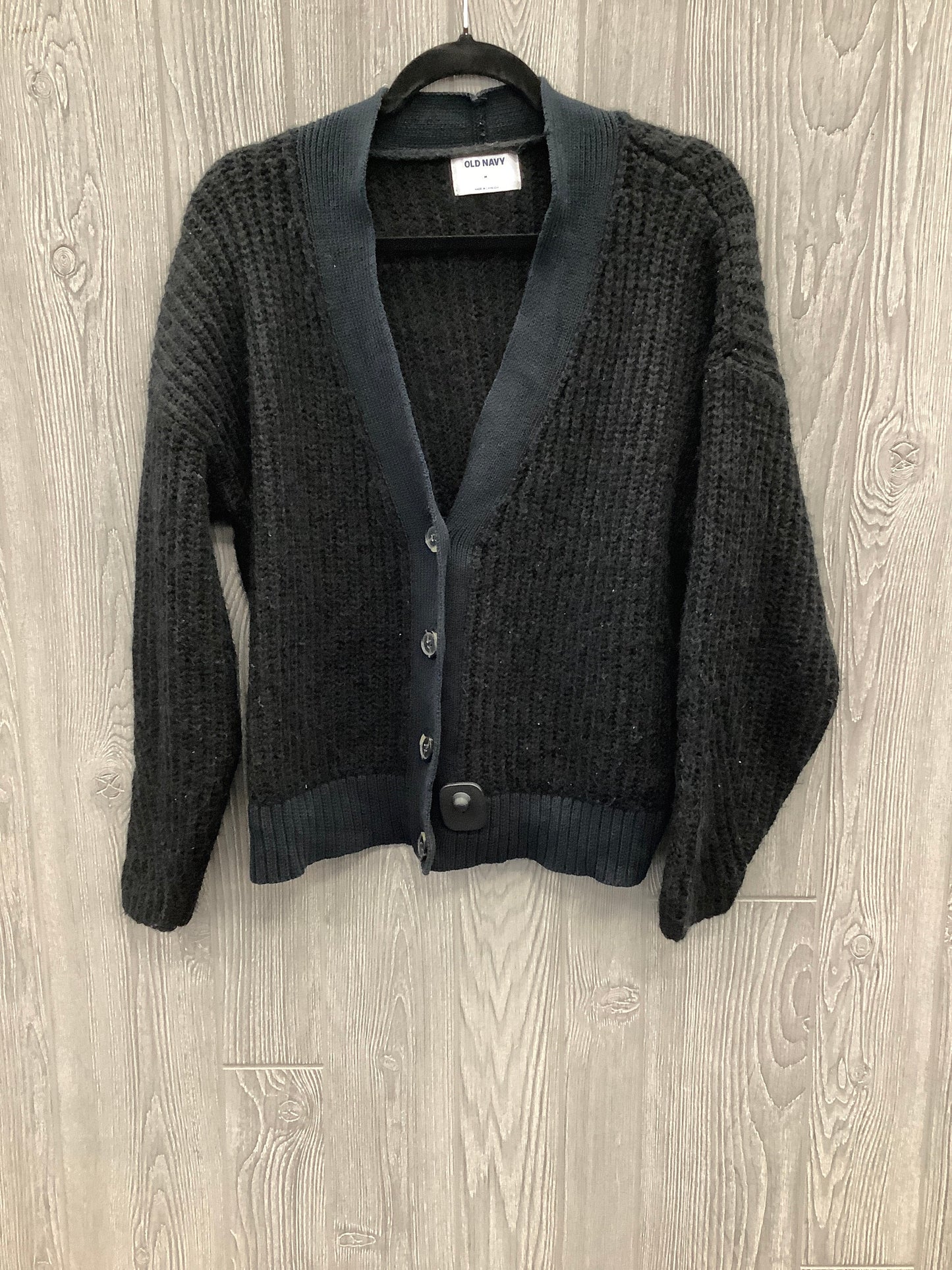 Sweater Cardigan By Old Navy In Black, Size: M