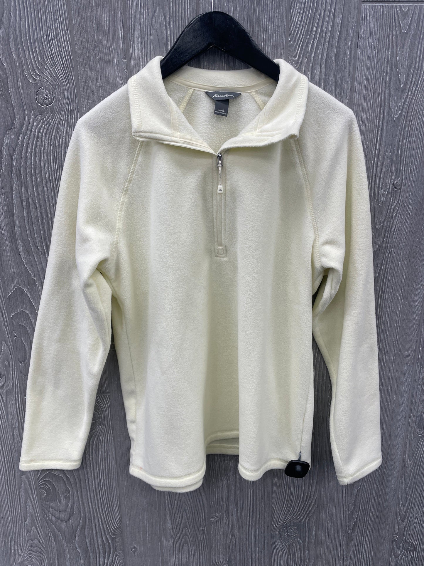 Sweatshirt Collar By Eddie Bauer In Yellow, Size: L