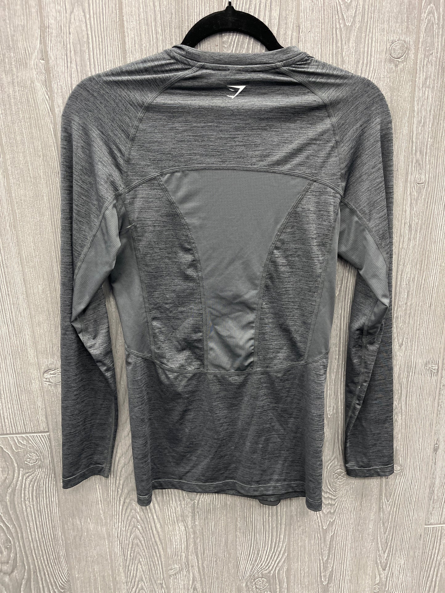 Athletic Top Long Sleeve Crewneck By Gym Shark In Grey, Size: S