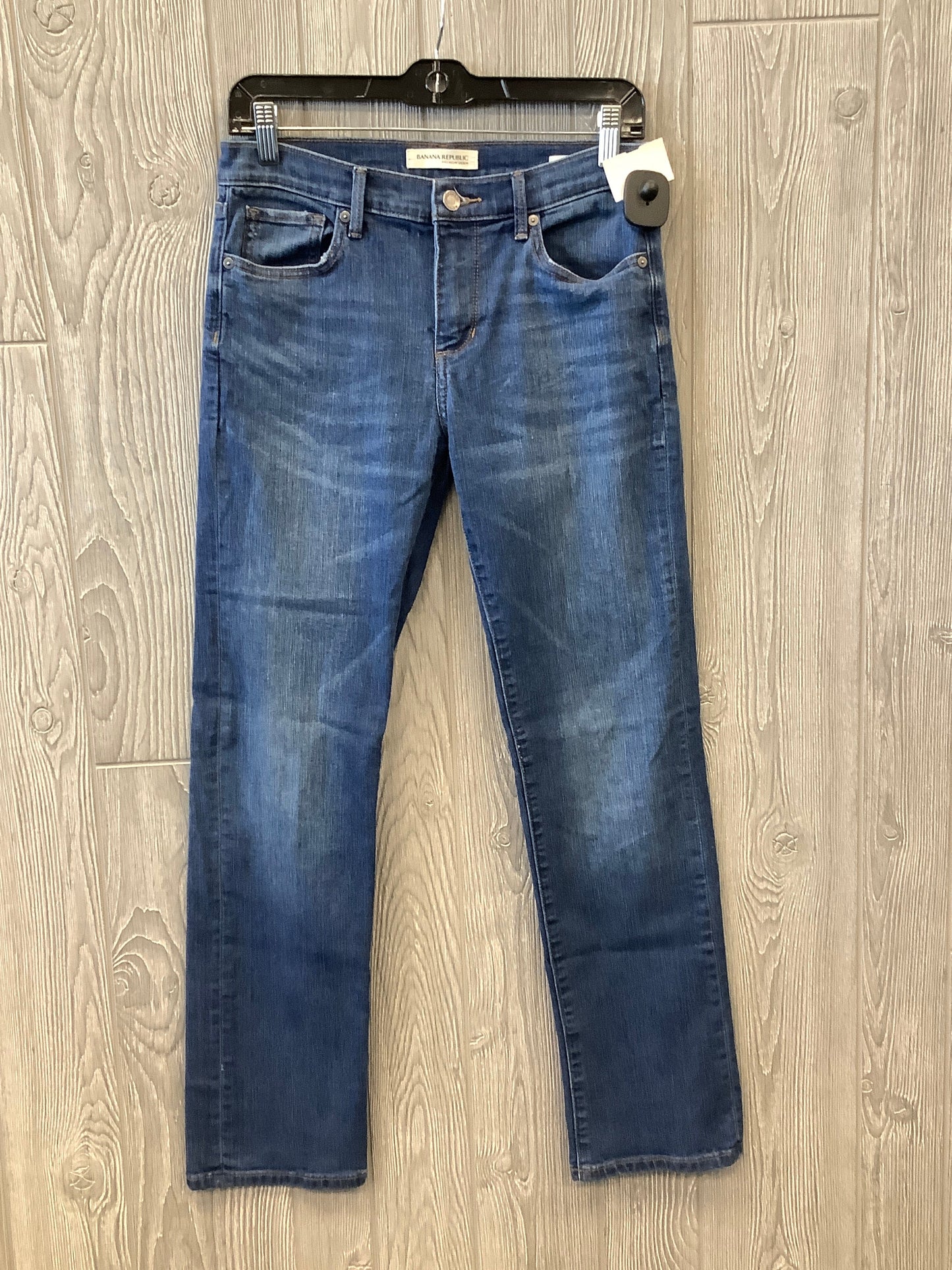 Jeans Straight By Banana Republic In Blue Denim, Size: 6