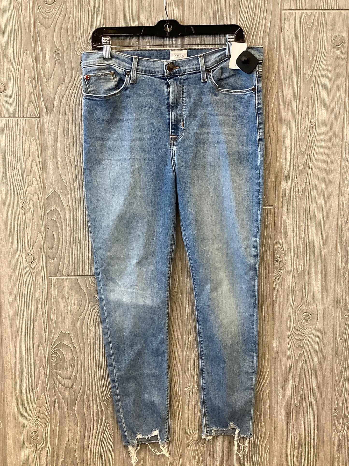 Jeans Skinny By Hudson In Blue Denim, Size: 14