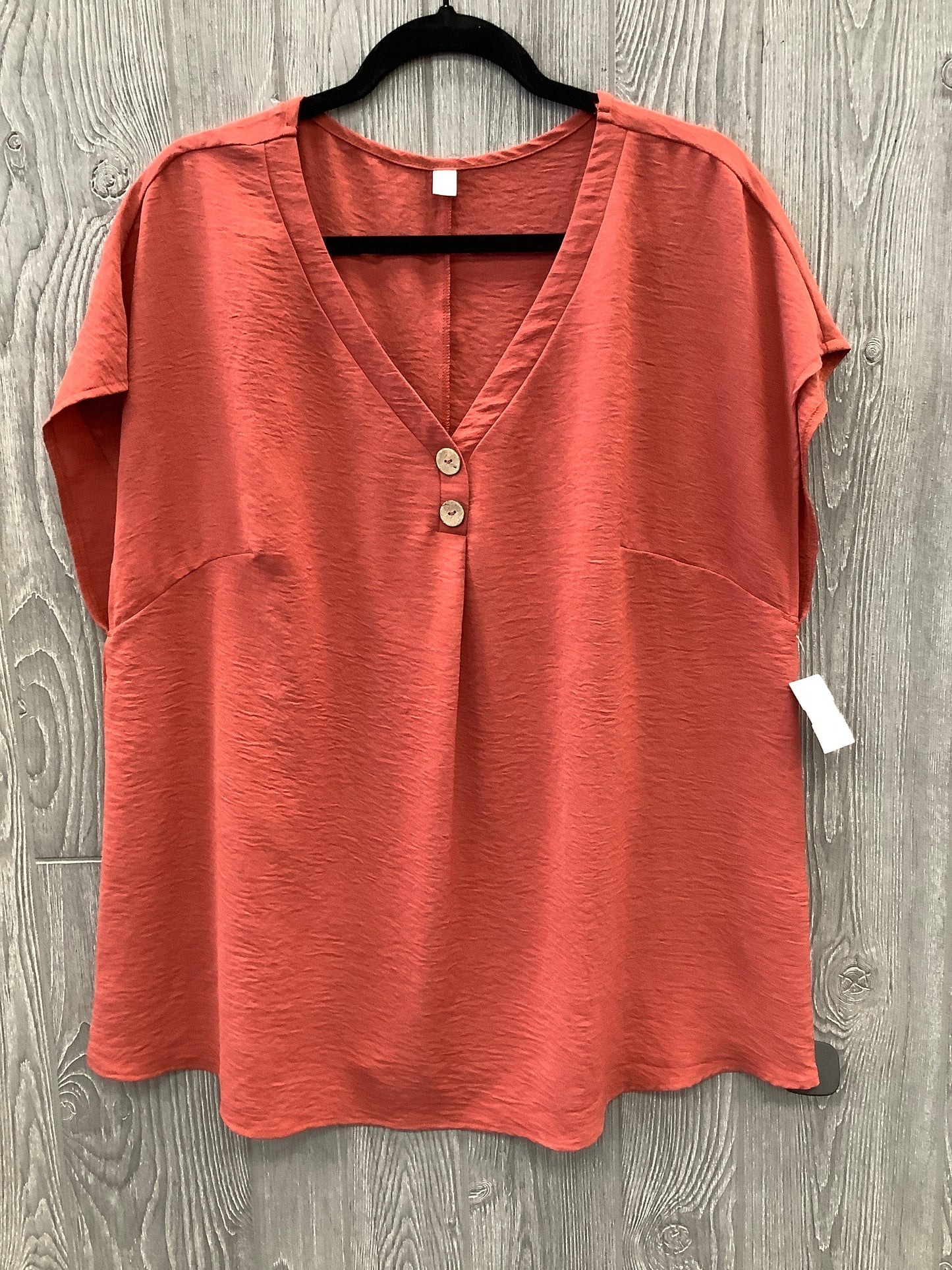 Top Short Sleeve By Clothes Mentor In Orange, Size: 1x