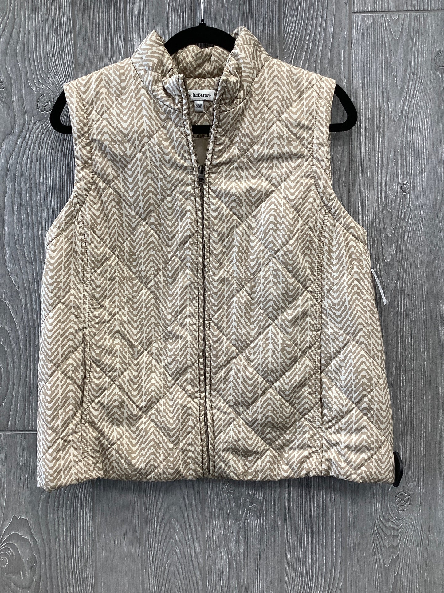 Vest Puffer & Quilted By Croft And Barrow In Brown, Size: L