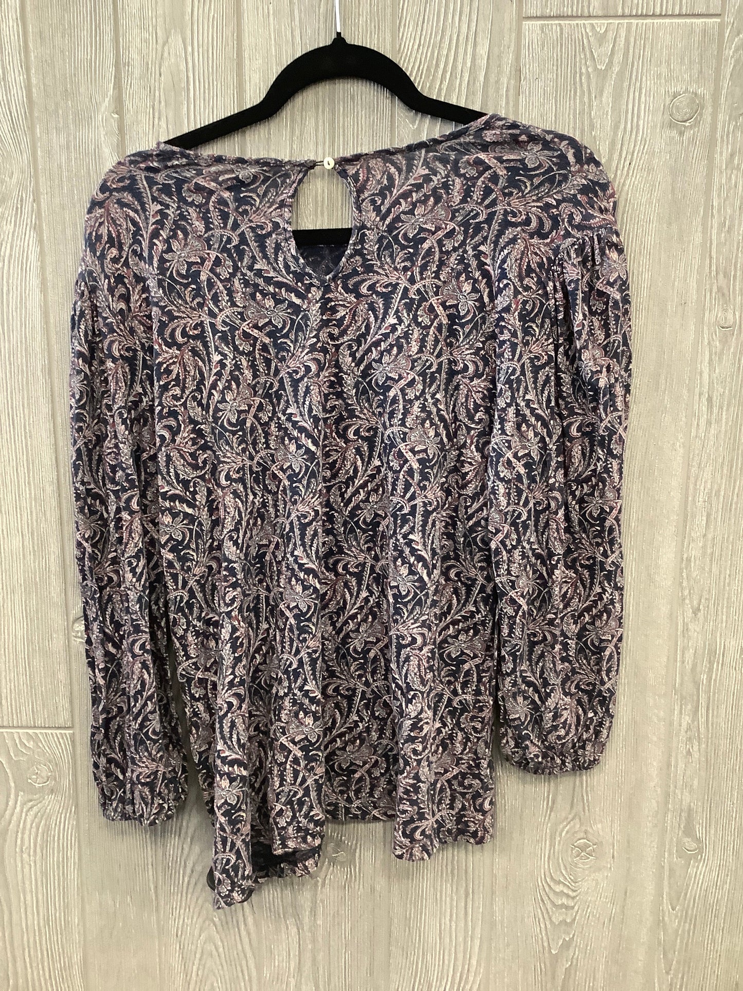 Top Long Sleeve By Lucky Brand In Blue, Size: M