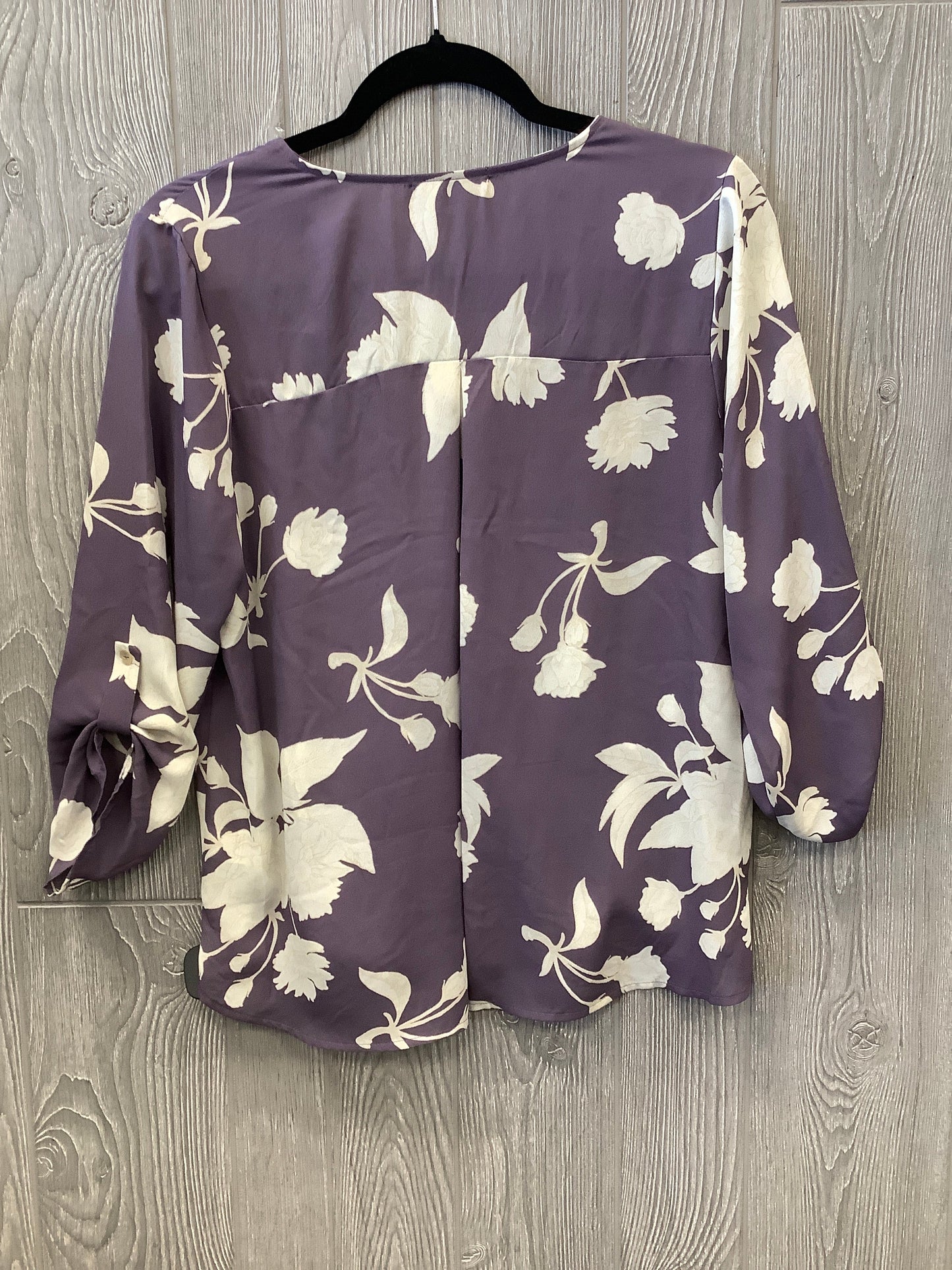 Blouse 3/4 Sleeve By West Kei In Purple, Size: M