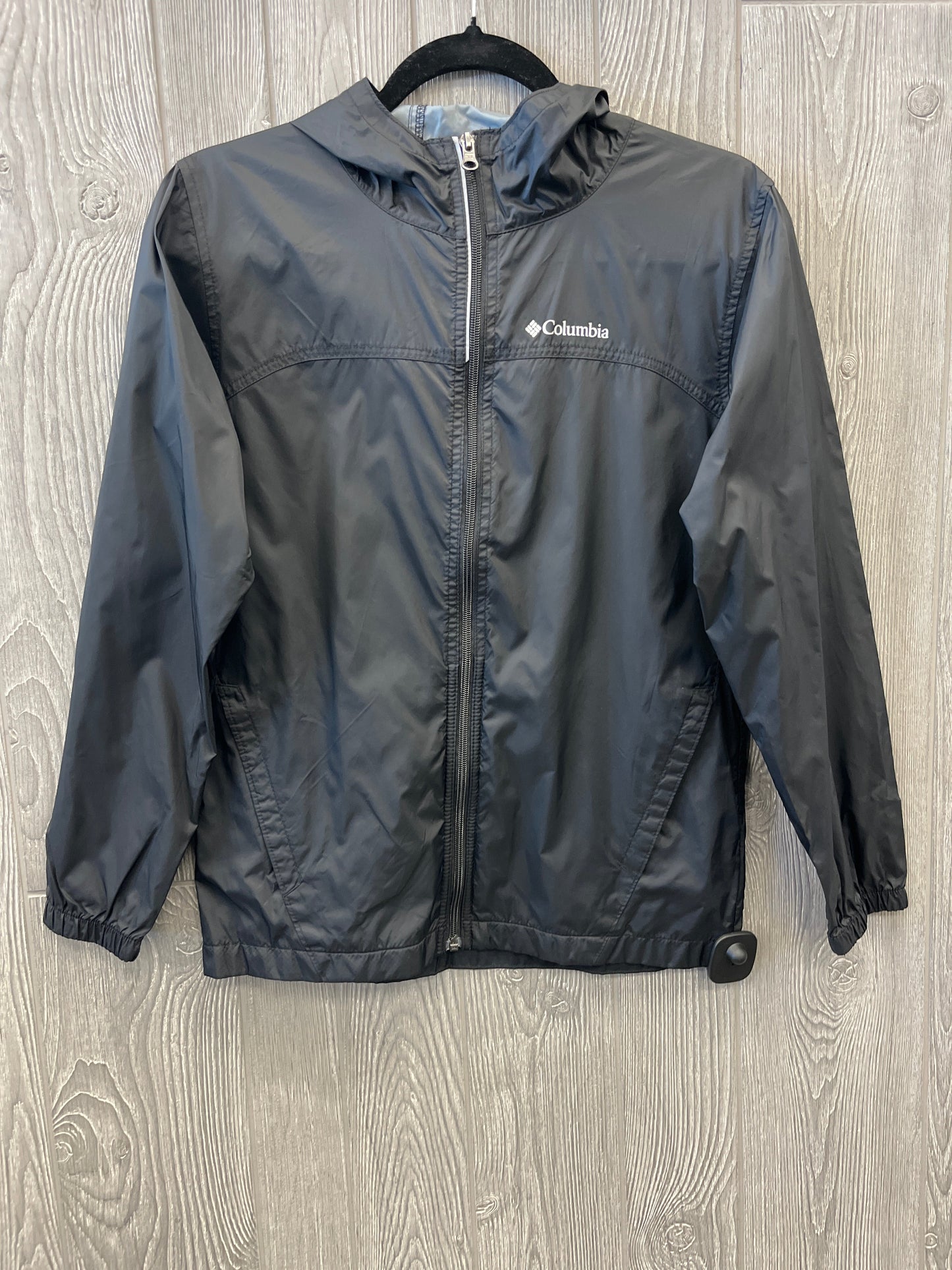 Jacket Windbreaker By Columbia In Black, Size: L