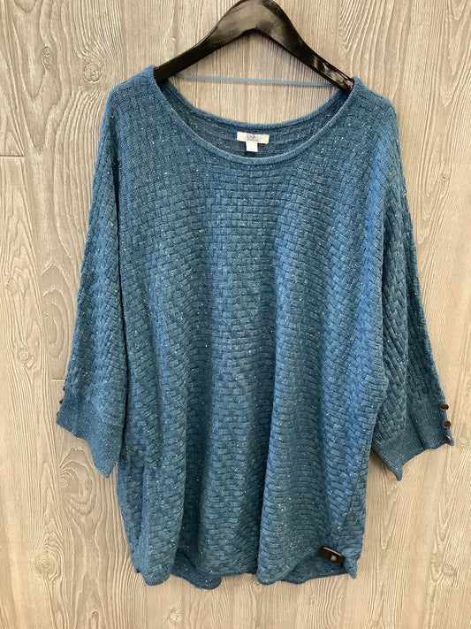 Sweater By Croft And Barrow In Blue, Size: 3x