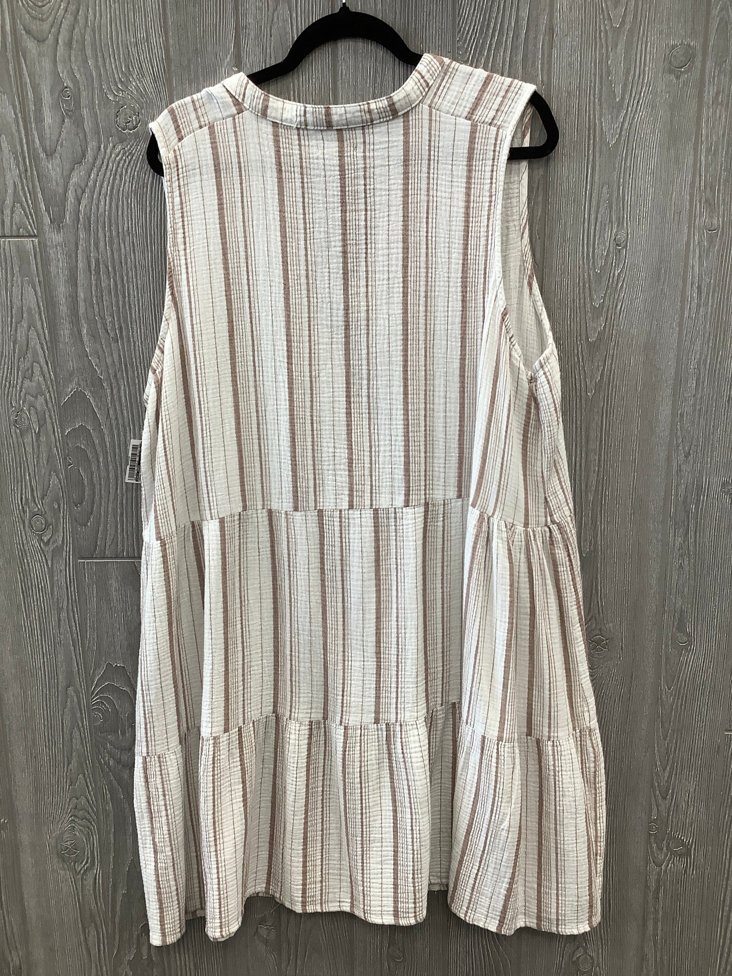 Dress Casual Midi By Falls Creek In Striped Pattern, Size: 2x