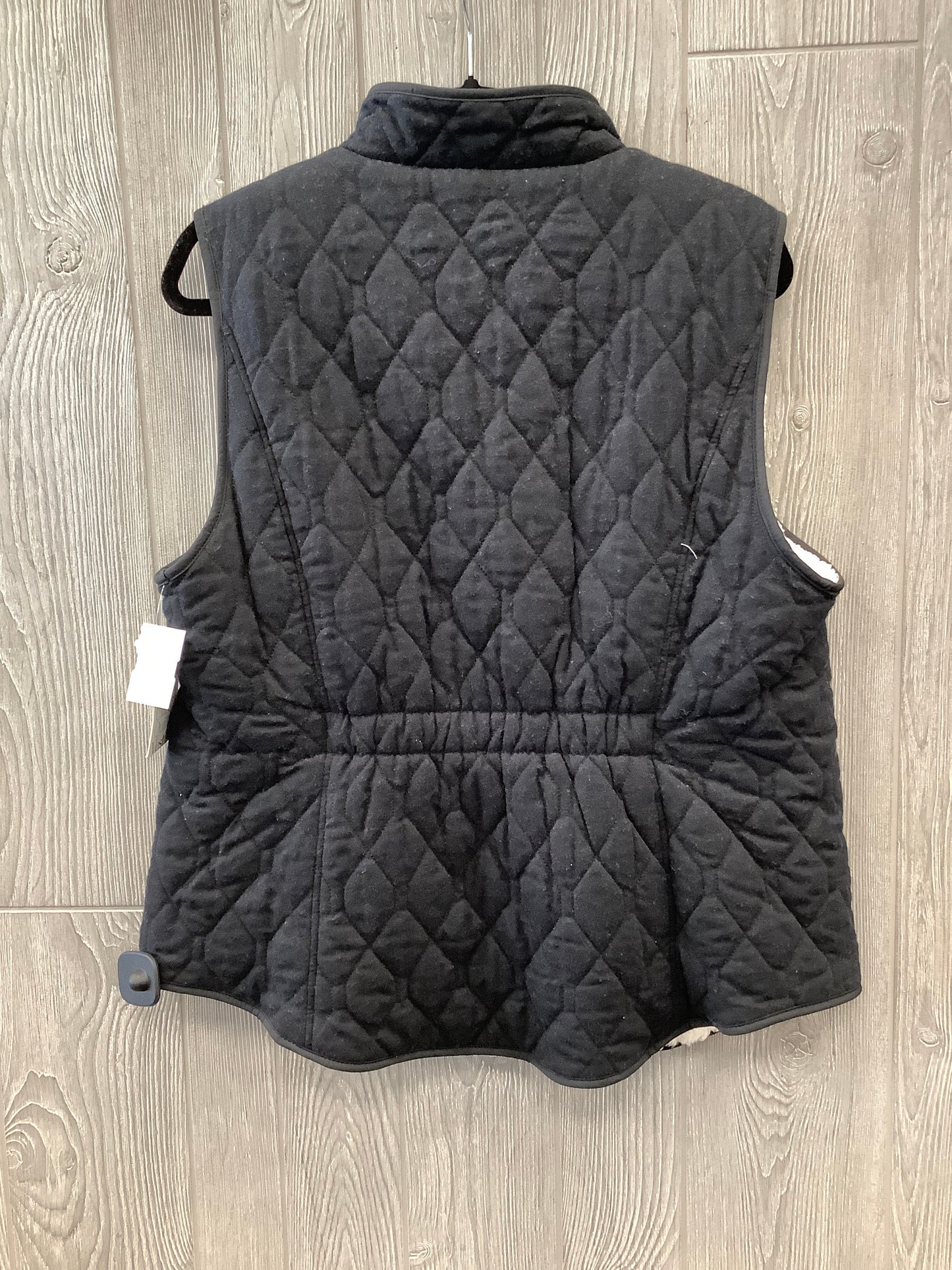 Vest Faux Fur & Sherpa By Croft And Barrow In Black & White, Size: Xl