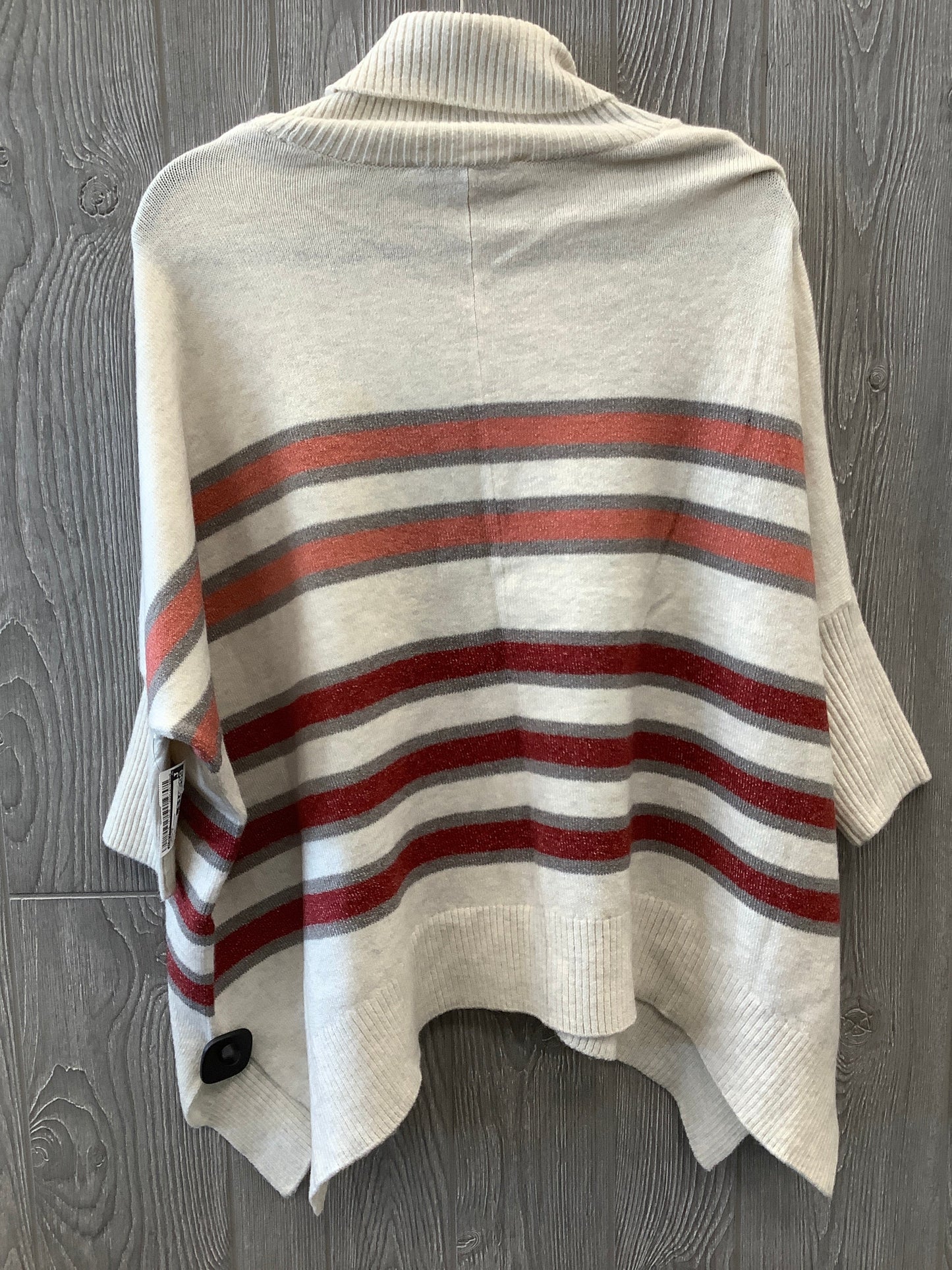 Sweater By Loft In Cream & Orange, Size: S