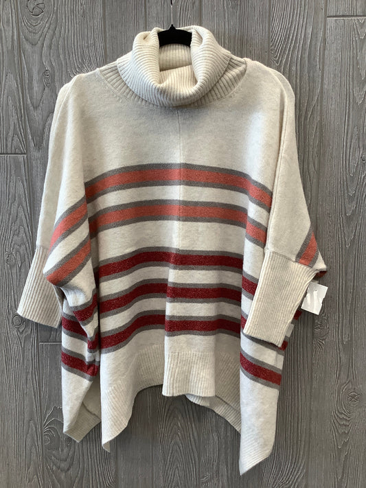 Sweater By Loft In Cream & Orange, Size: S