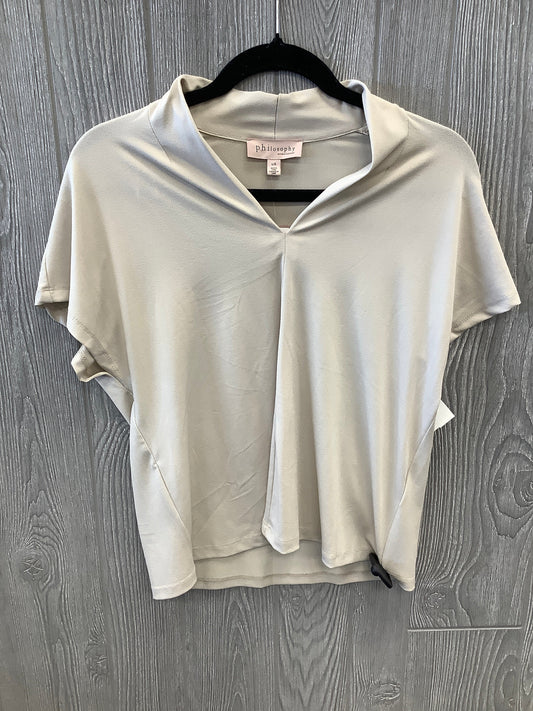 Top Short Sleeve By Philosophy In Beige, Size: L