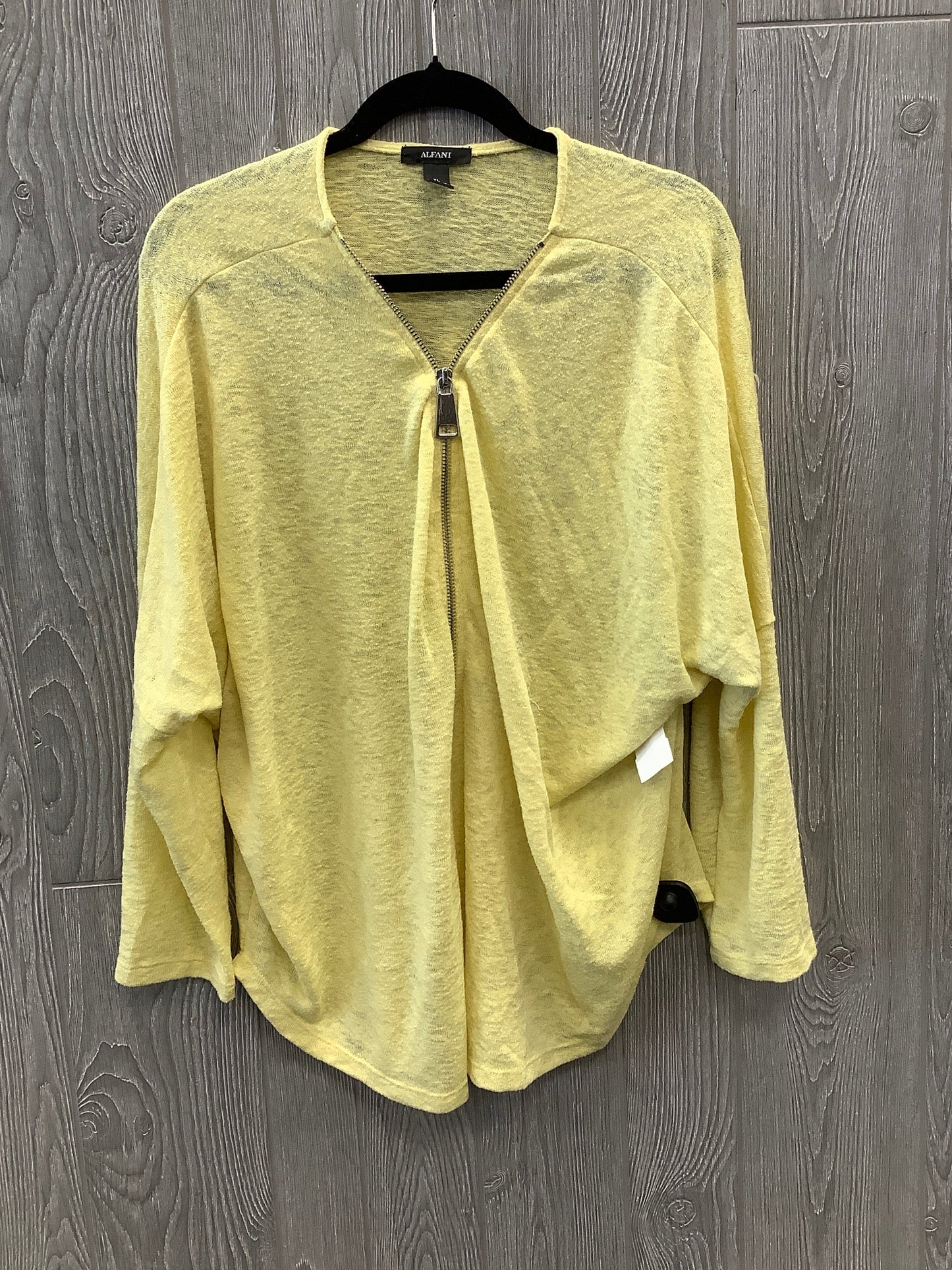 Top Long Sleeve By Alfani In Yellow, Size: Xl