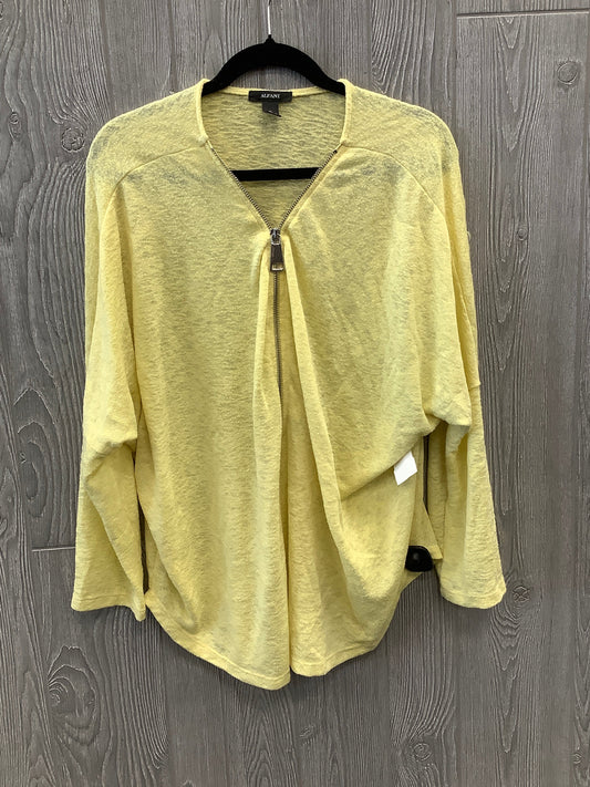 Top Long Sleeve By Alfani In Yellow, Size: Xl